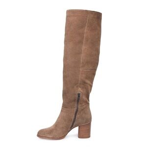 STEVE MADDEN Suede Knee-High Boots - Tan